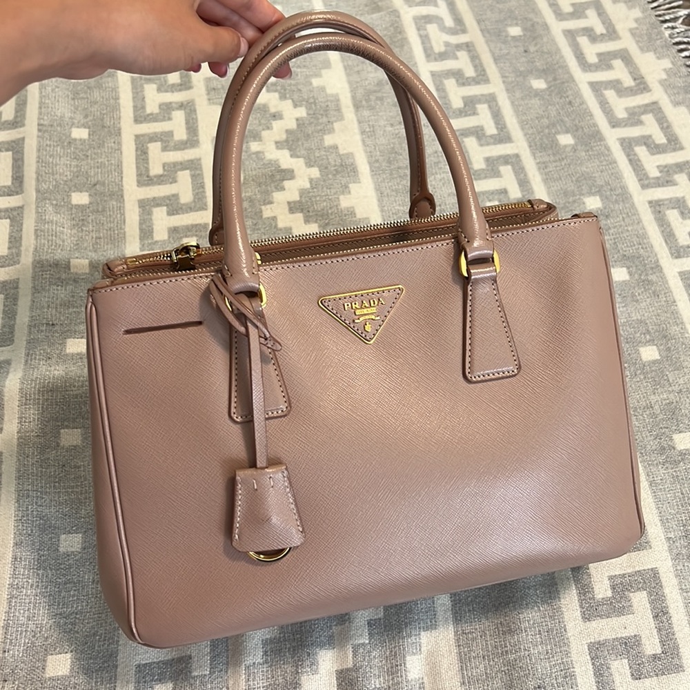 Prada Saffiano Double Zip Tote